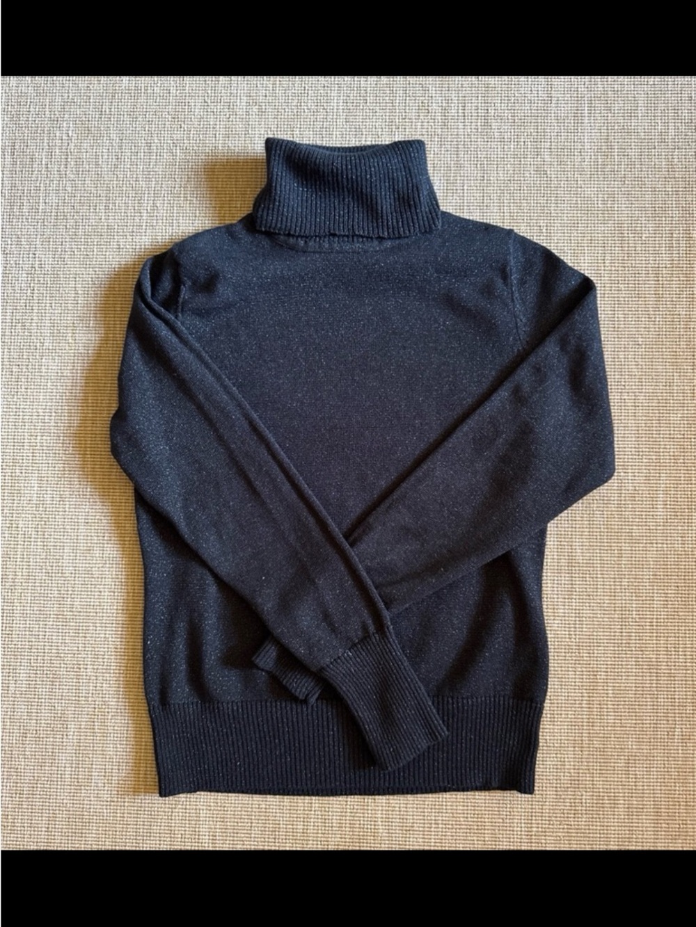 Liz Claiborne Black Women's Turtleneck Sweater glitter